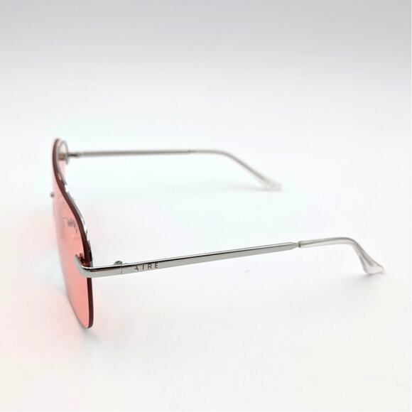 Aire Venatici Women's Fashion Aviator Sunglasses Silver/Cinnamon Tint One Size - Picture 2 of 8